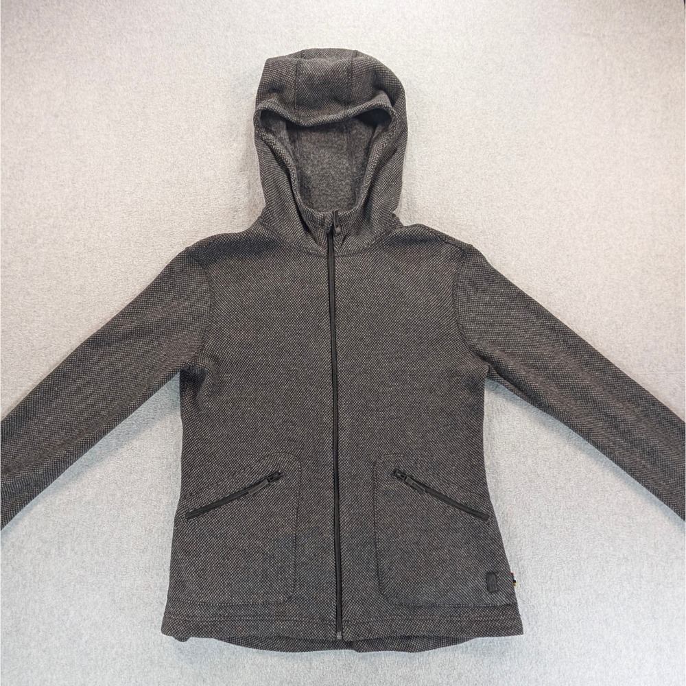 Smartwool Womens M Heritage Trail Merino Wool Full Zip Sweater Charcoal Gray